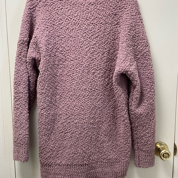 Merokeety Extra Large lilac knobby cardigan sweater oversized - Picture 2 of 8
